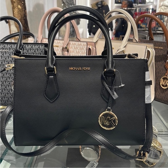 Michael Kors Sheila Medium Center Zip Satchel Bag
Color: Black - Picture 5 of 14